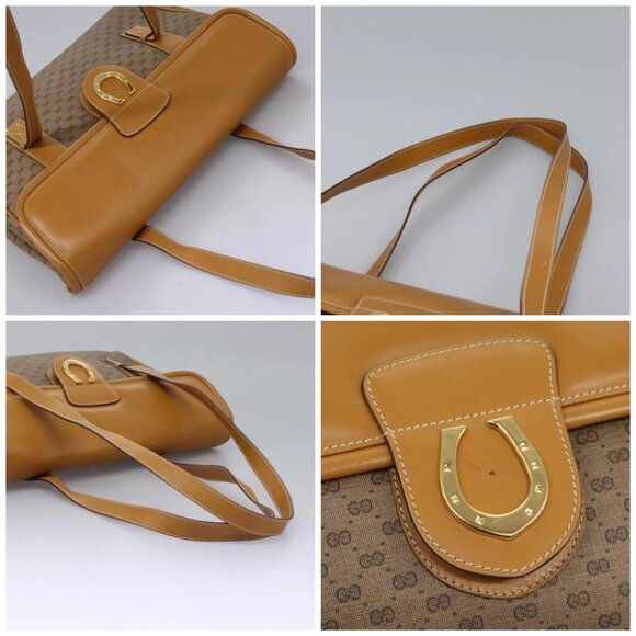 GUCCI Micro GG Supreme Shoulder Bag PVC Beige Gold 001 115 1199 Auth ep7488 - Picture 16 of 16